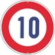 つくし工房 つくし 仮設交通標識<規制> ○制限速度10km KH-323-10 1枚 185-4325（直送品）