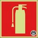 つくし工房 つくし 蓄光標識 消火器 (図記号のみ 小) ー日消標推奨品ー FD-32S 1枚 184-7972（直送品）