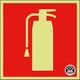つくし工房 つくし 蓄光標識 消火器 (図記号のみ 中) ー日消標推奨品ー FD-32M 1枚 184-9515（直送品）