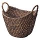 ヒヤシンスバスケット　幅25×奥行21×高さ25cm　ダークブラウン HC-017-DBR 1個 ちどり産業（直送品）