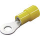 ニチフ 環境配慮形絶縁被覆付丸形端子R形 より線2.63~6.64外寸9.5mmスタッド径5.3mm TMEX 5.5-5-YEL 1パック(50個)