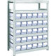 トラスコ中山 TRUSCO スチールラック M2型軽中量棚 H1200 樹脂透明引出付 小X30 M2-4347-C30 1台(1個)（直送品）