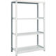 トラスコ中山 TRUSCO スチールラック M1型抗菌塗装ボルトレス軽量棚900X420XH1500 4段 M1-5344 1台(1個)（直送品）
