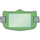 つくし工房 つくし e腕章 透明ポケット付き 緑 ショートゴムバンド付 WE-123S 1枚 855-3158（直送品）