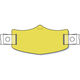 つくし工房 つくし e帽章 黄無地 ヘルメット用樹脂バンド付 WE-102H 1枚 855-3175（直送品）