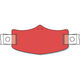 つくし工房 つくし e帽章 赤無地 ヘルメット用樹脂バンド付 WE-104H 1枚 855-3177（直送品）