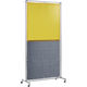 吉野 遮光火花兼用衝立(イエロー×A種シート)1×2 単体キャスター YS-12SC-Y-BW 1台 831-5237（直送品）