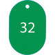 オープン工業 OP 番号札 大 番号入り26~50 緑 (25枚入) BF-51-GN 1箱(25枚) 835-5206（直送品）