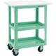 トラスコ中山 TRUSCO ツールワゴン ドルフィン 高さ調節式 天板付 4輪自在 ヤンググリーン DLWS-A973TJ-YG 1台（直送品）