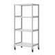 双福鋼器　軽中量ラック 200kg　キャスター付 本体 （天地4段） 幅965×奥行640×1947mm　ホワイトグレー1セット（6梱包）