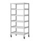 双福鋼器　軽中量ラック 200kg　キャスター付 本体 （天地6段） 幅965×奥行640×高さ1947mm　ホワイトグレー1セット（7梱包）