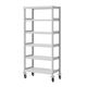 双福鋼器　軽中量ラック 200kg　キャスター付 本体 （天地6段） 幅965×奥行490×高さ1947mm　ホワイトグレー1セット（7梱包）