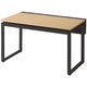 Ceha プレノデスクシステム 平机 引出し付き オーク天板/ブラック脚 幅1200×奥行700×高さ720mm 1台 (4梱包) オフィスデスク