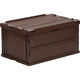 【折りたたみコンテナ】 エコン カラーオリコン ふた一体型75Lブラウン 1個