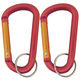 中林製作所 アルミカラビナ 8mm 2PC 赤 MC-43 1個