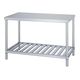 シンコー ステンレス作業台 (SUS304・スノコ棚仕様) 1500×900×800 WSN-15090 1台 61-0008-79（直送品）