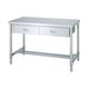 シンコー ステンレス作業台引出付 (SUS304・H枠仕様) 1500×450×800 WDHN-15045 1台 61-0009-33（直送品）