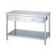 シンコー ステンレス作業台引出付 (SUS304・ベタ棚仕様) 600×600×800 WDBN-6060 1台 61-0009-52（直送品）