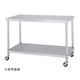 シンコー ステンレス作業台 ベタ棚 キャスター付 1200×600×800mm WBC-12060-R75 1式 61-9028-96（直送品）