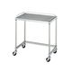 PCテーブル 導電ゴムキャスター (SUS304・パンチング棚一段・導電ゴム車仕様) 750×450×750 AS001-N01 1式（直送品）