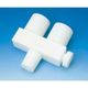 フロン工業 PTFE連結分配二連アダプター 24/30＊24/30 F-2109-03 1個 61-4383-31（直送品）