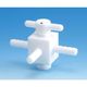 フロン工業 PTFE 竹の子型3方バルブ 8φ F-2223-02 1個 61-4384-86（直送品）