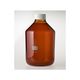 柴田科学 ねじ口びん 広口 茶褐色 白キャップ付 10L 017250-310000 1個 61-4425-09（直送品）