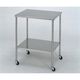 柏ステンレス工業 ステンレスワゴン 機械卓子L (枠無) 2段 ステンレスワゴンMA-2F-L 1個 62-2713-83（直送品）