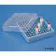 東栄 クライオボックス 1.0、1.8mL用 青 100本 524020-B 1個 62-2937-83（直送品）