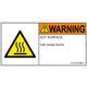 PL警告表示ラベル(ISO準拠)│熱的な危険:表面高温│IC0103102│警告│Mサイズ│英語(ヨコ)│10枚 IC0103102ME-1（直送品）