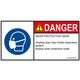 PL警告表示ラベル(ISO準拠)│指示事項:マスクを着用│IY1004703│危険│Lサイズ│英語(ヨコ)│6枚 IY1004703LE-1（直送品）