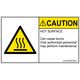 PL警告表示ラベル(ISO準拠)│熱的な危険:表面高温│IC0107801│注意│Sサイズ│英語(ヨコ)│16枚 IC0107801SE-1（直送品）