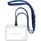 オープン工業 吊り下げ名札 フック式 ソフトケース ヨコ名刺サイズ 青 NL-22P-BU 1セット(5枚)