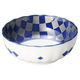 アースモス 小鉢 藍銀彩市松3.5鉢 (10個入) utw-09029756（直送品）