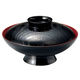 アースモス 煮物椀 [A]5.5寸桐杢小槌椀 黒内朱 (2個入) utw-72023966（直送品）
