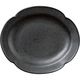 陶里 中皿 デプレブラックオーバルプレートＳ (3個入) tri-300801802（直送品）