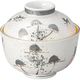 陶里 蓋物 黄吹ラスター松絵一ヶ碗 (1個入) tri-301019411（直送品）