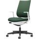 【組立設置込】コクヨ ミトラ2 メッシュ スタンダードバック ランバー付 L字肘 黒脚 ナイロンキャスター 白灰×ディープグリーン １脚（直送品）