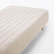 無印良品 両面使い　ベロア　敷パッド　ボックスシーツ型 Ｓ １００×２００ｃｍ×１８‐２８ｃｍ用　ライトベージュ  良品計画
