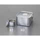 エスコ 200x200x125mm 浅型BOX(ステンレス/目盛り付) EA508SC-49 1個（直送品）
