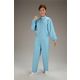 エスコ [L] クリーンルーム用継ぎ作業服(青/センターファスナー) EA996DB-12 1着（直送品）