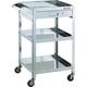 トラスコ中山 TRUSCO ステンレスワゴン クリーンラビット 100φ導電車SUS金具ハンドル付 引出付 CRB-953HVSD100 1台（直送品）