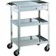 TRUSCO ステンレスワゴン クリーンラビット 100φ導電車SUS金具ハンドル付 引出付 CRB-963HVSD100 1台（直送品）