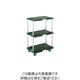 トラスコ中山 TRUSCO 樹脂製台車 ルートバン 3段式 400X600 緑 MPB-603-GN 1台 414-4406（直送品）