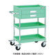 トラスコ中山 TRUSCO ツールワゴン ファルコンワゴン750X500 2段引出付 ゴム車輪 ホワイト FAW-973X-W 1台（直送品）