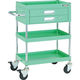 トラスコ中山 TRUSCO ツールワゴン ファルコンワゴン750X500 2段引出付 ゴム車輪 ヤンググリーン FAW-973X-YG 1台（直送品）