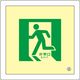 日本緑十字社 中輝度蓄光式床用誘導標識 床14 「非常口」 070014 1枚（直送品）