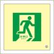 日本緑十字社 中輝度蓄光式床用誘導標識 床15 「非常口」 070015 1枚（直送品）