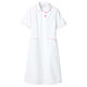 住商モンブラン ナースワンピース（半袖） 医療白衣 白/ピンク LL 73-1832（直送品）