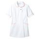 住商モンブラン ナースジャケット（半袖） 医療白衣 レディス 白/ピンク LL 73-1842（直送品）
